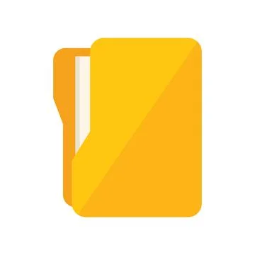Folder data icon flat vector. Business document イラスト素材