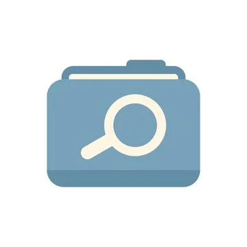 Folder data icon flat vector. Computer interface Stock Illustration