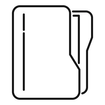 Folder data icon outline vector. Business document イラスト素材