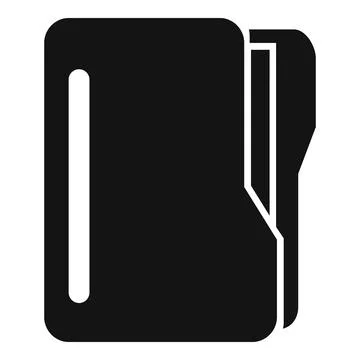 Folder data icon simple vector. Business document 库存插图
