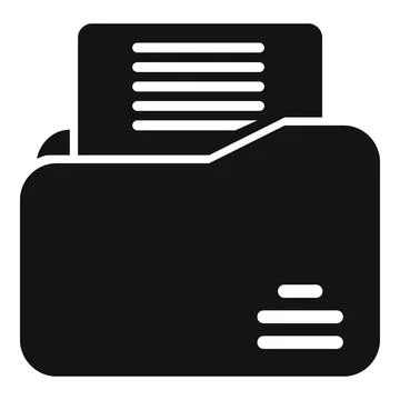 Folder data icon simple vector. Report document 库存插图