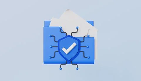 Folder data protection, Cyber security, Encryption, Cyber Security and cloud Stock Illustration