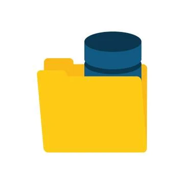 Folder data server storage Stock Illustration
