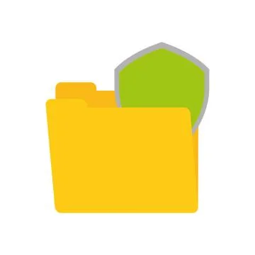 Folder data shiled protection security technology Stock Illustration