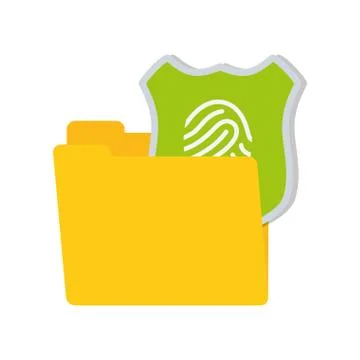 Folder data shiled protection system technology Stock Illustration