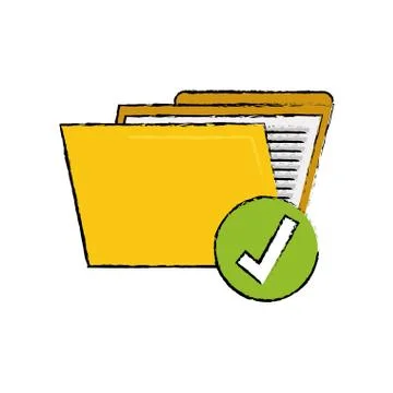 Folder data storage 库存插图