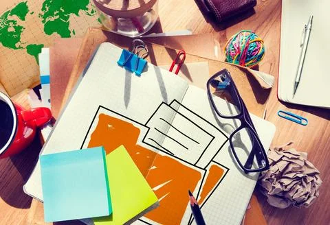 Folder Data Storage Supply Information Database Concept Foto stock