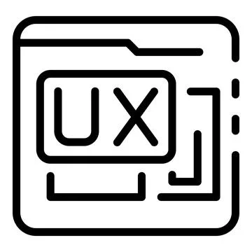 Folder data ux interaction icon, outline style イラスト素材