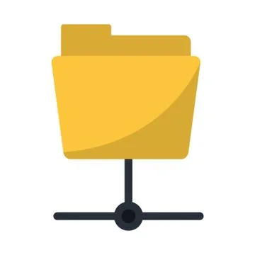 Folder database symbol 库存插图