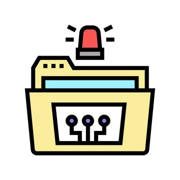 Folder with debug report color icon vector illustration イラスト素材