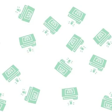 Folder with debug report glyph seamless pattern Stock Illustration