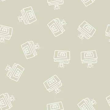 Folder with debug report line seamless pattern 스톡 일러스트