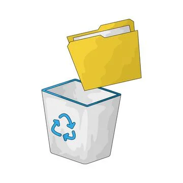 Folder deletion illustration Illustrazione stock