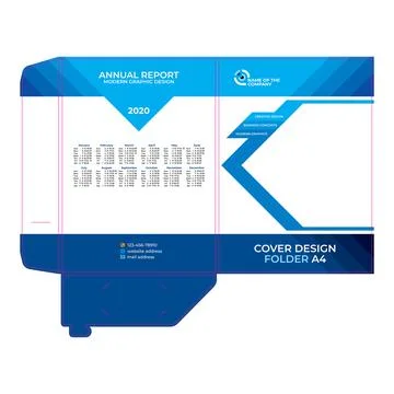 Folder design, cover for catalogue, brochures, layout for placement of photos Stock Illustration