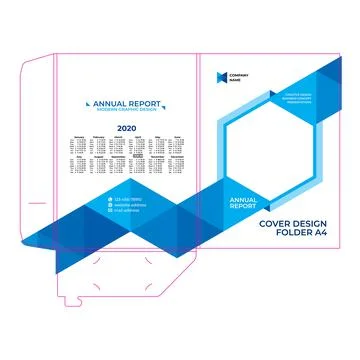 Folder design, cover for catalogue, brochures, layout for placement of photos Stock Illustration