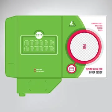 Folder design, cover for catalogue, brochures, layout for placement of photos Stock Illustration