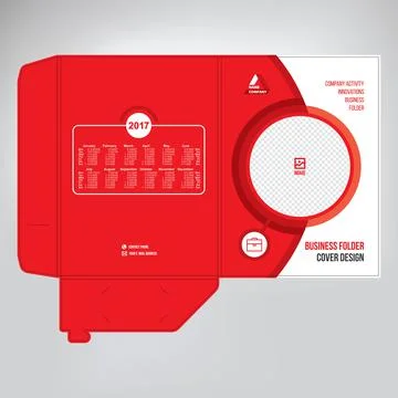 Folder design, cover for catalogue, brochures, layout for placement of photos Stock Illustration