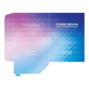 Folder design, cover for catalogue, brochures, layout for placement of photos Stock Illustration