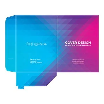 Folder design, cover for catalogue, brochures, layout for placement of photos Stock Illustration