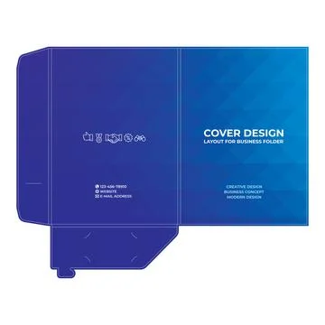 Folder design, cover for catalogue, brochures, layout for placement of photos Stock Illustration
