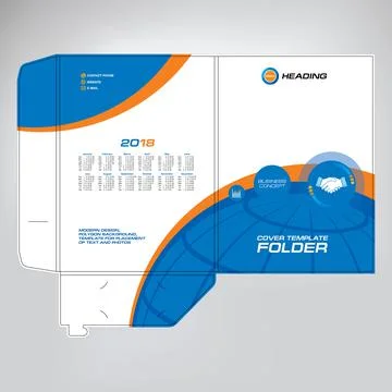 Folder design, cover for catalogue, brochures, layout for placement of photos 스톡 일러스트