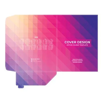 Folder design, cover for catalogue, brochures, layout for placement of photos Stock Illustration