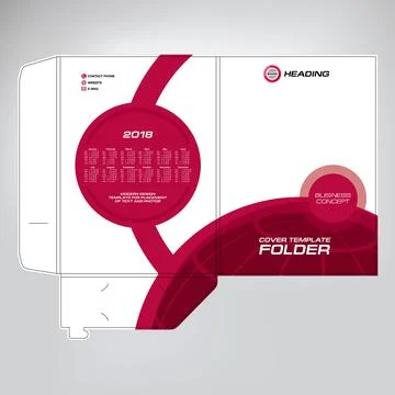 Folder design, cover for catalogue, brochures, layout for placement of photos Stock Illustration