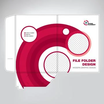 Folder design, cover for catalogue, brochures, layout for placement of photos Stock Illustration