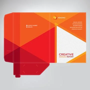 Folder design, cover for catalogue, brochures, layout for placement of photos Stock Illustration