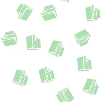 Folder with digital file glyph vector seamless pattern Stock Illustration