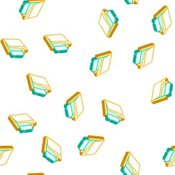 Folder with digital file isometric icon seamless pattern Illustrazione stock