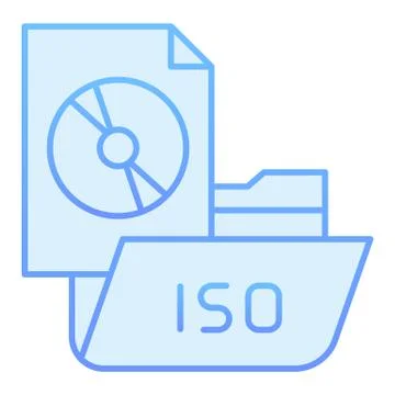 Folder with disk flat icon. File folder blue icons in trendy flat style Stock-Illustration