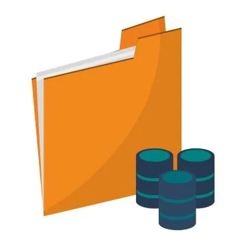 Folder with disks servers 库存插图