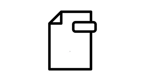 A folder displaying a warning sign, symbolizing alertness or a need for att.. Video stock 334834314
