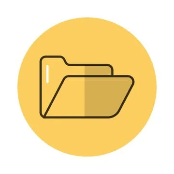 Folder document block style icon Stock Illustration