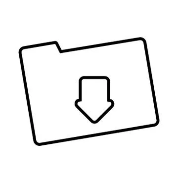 Folder document data with arrow down Stock Illustration