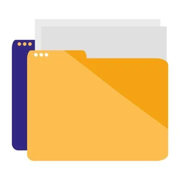 Folder document data icon Illustrazione stock