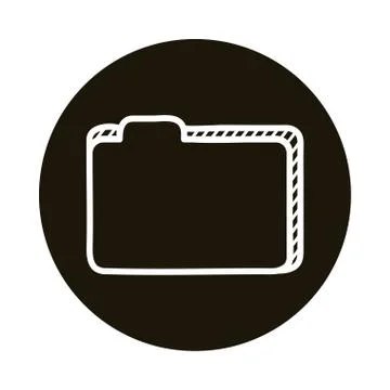 Folder document doodle block style icon 스톡 일러스트