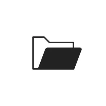 Folder document flat vector icon. Archive data file symbol logo illustration. Illustrazione stock