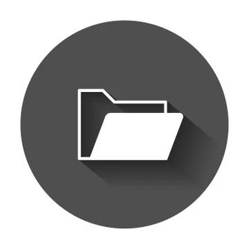 Folder document flat vector icon. Archive data file symbol logo illustration  Stock Illustration