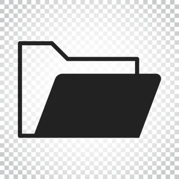 Folder document flat vector icon. Archive data file symbol logo illustration. Illustrazione stock