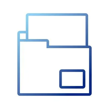 Folder document gradient style icon Illustrazione stock