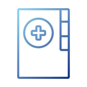 Folder document gradient style icon Illustrazione stock