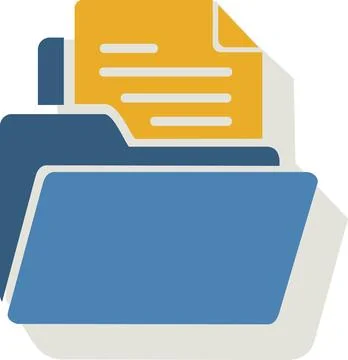 Folder document icon for file storage Stock Illustration