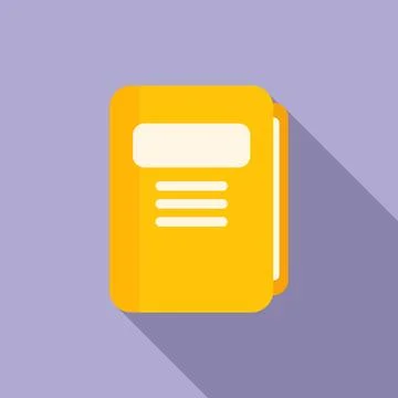 Folder document icon flat vector. Manual page Stock Illustration