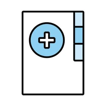 Folder document line and fill style icon Illustrazione stock