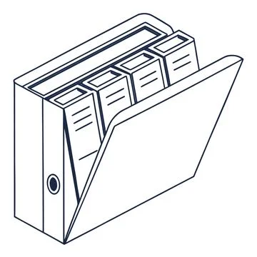 Folder Document Management Icon Isolated Vector Object Stock Illustration