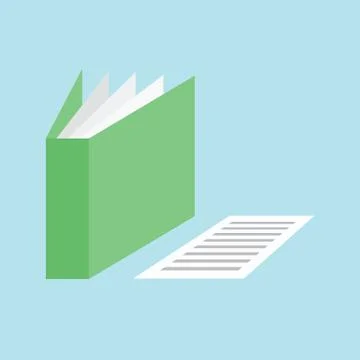 Folder document paper icon, vector by illustration Stock Illustration