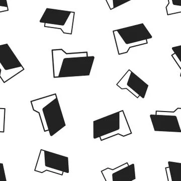 Folder document seamless pattern background. Business concept vector illustra Illustrazione stock