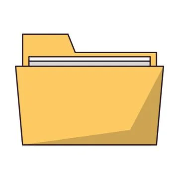 Folder document symbol cartoon vector illustration 库存插图